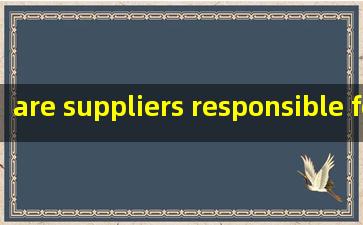  are suppliers responsible for providing sds